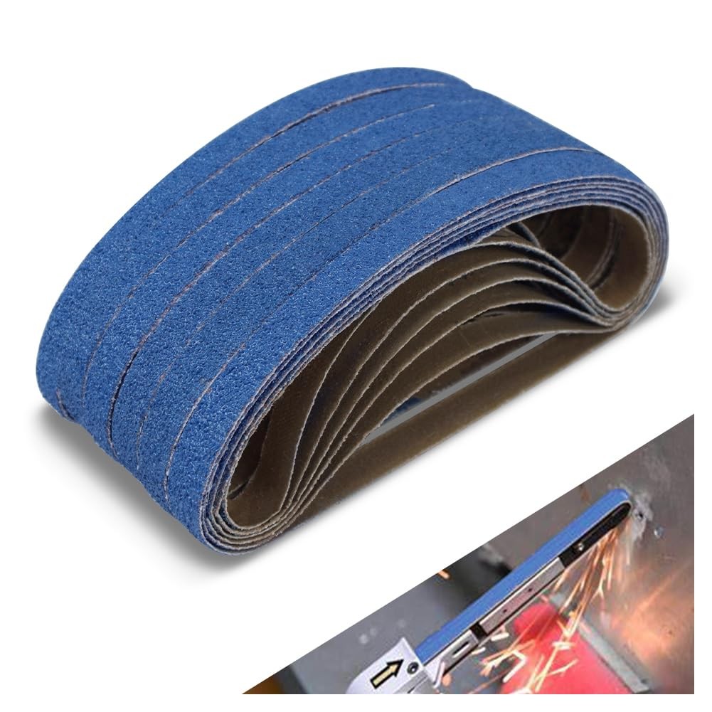 1/2 x 18 Inch Sanding Belts 36 Pcs 60 Grit Zirconia Sanding Belts for Medium-…