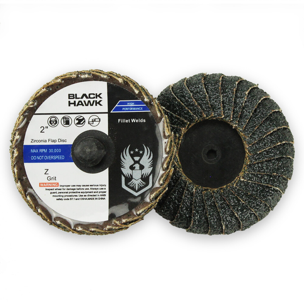 50 Pack – 2″ Quick Change Zirconia Curved Edge Fillet Weld Flap Disc for Corners