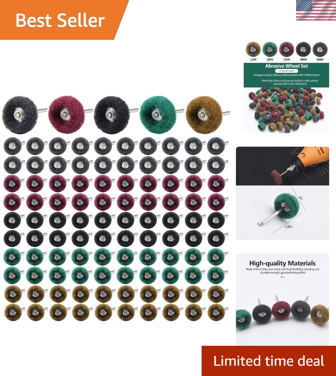 High-Quality 100pcs Abrasive Wheels, 1″ – Ideal for Jewelry & Metal Work