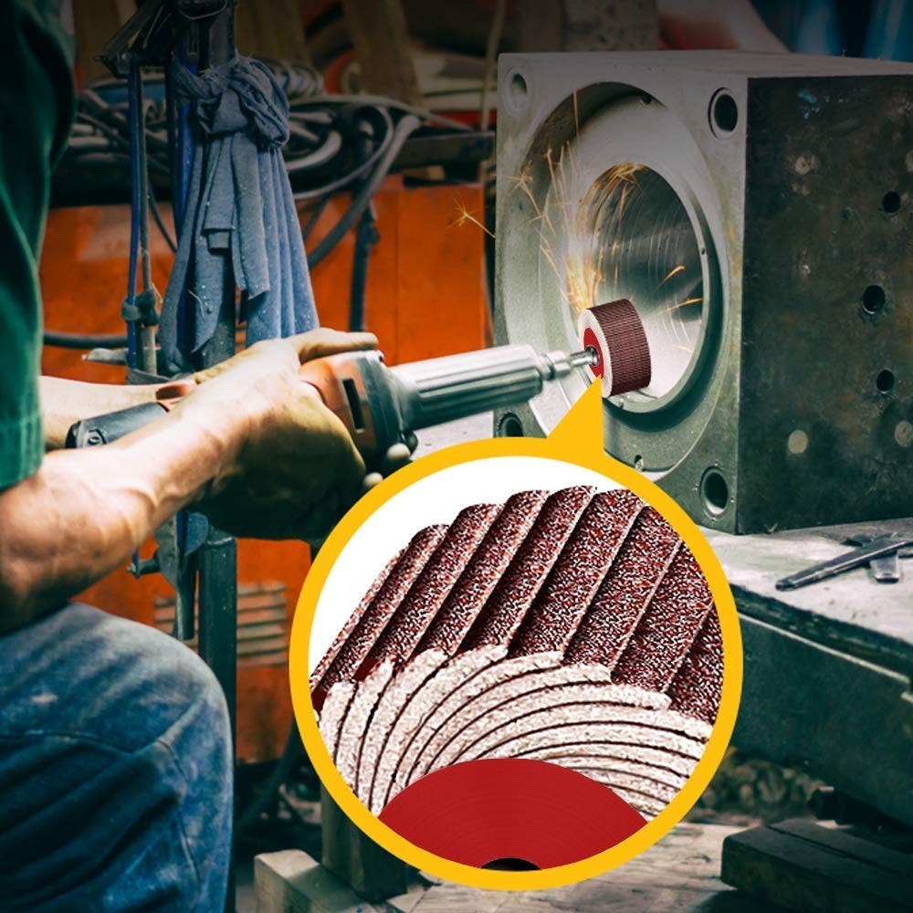 Abrasive Flap Wheel Sander Set 20 Pack Drill Flap Wheels for Metal Wood