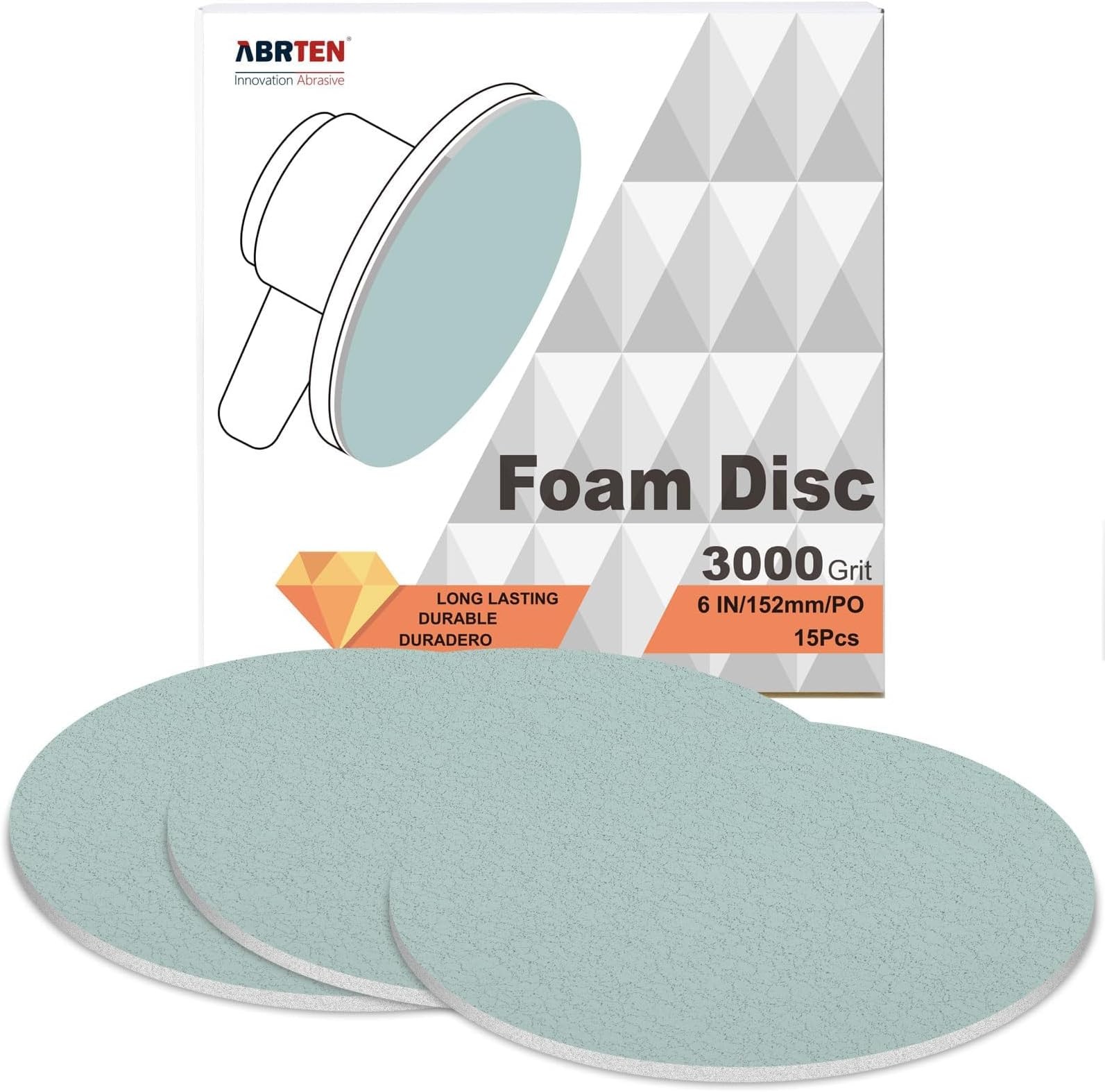6″ P3000 Foam Discs for Orange Peel Removal & Clear Coat Refinement | Uniform…