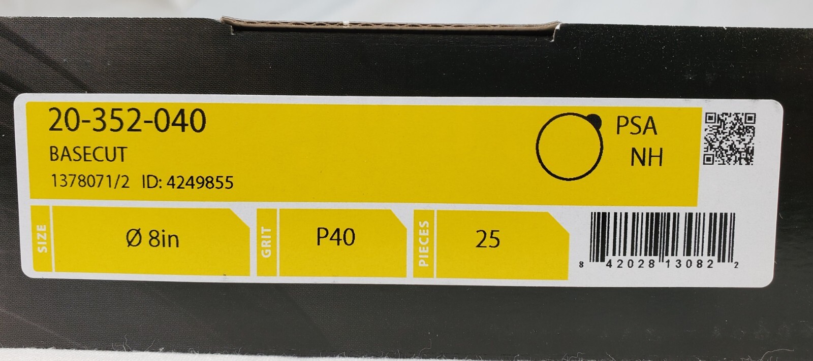 Mirka BaseCut 8 in. 40G Heavy Duty PSA Disc with Liner 20-352-040 – Lot of 25
