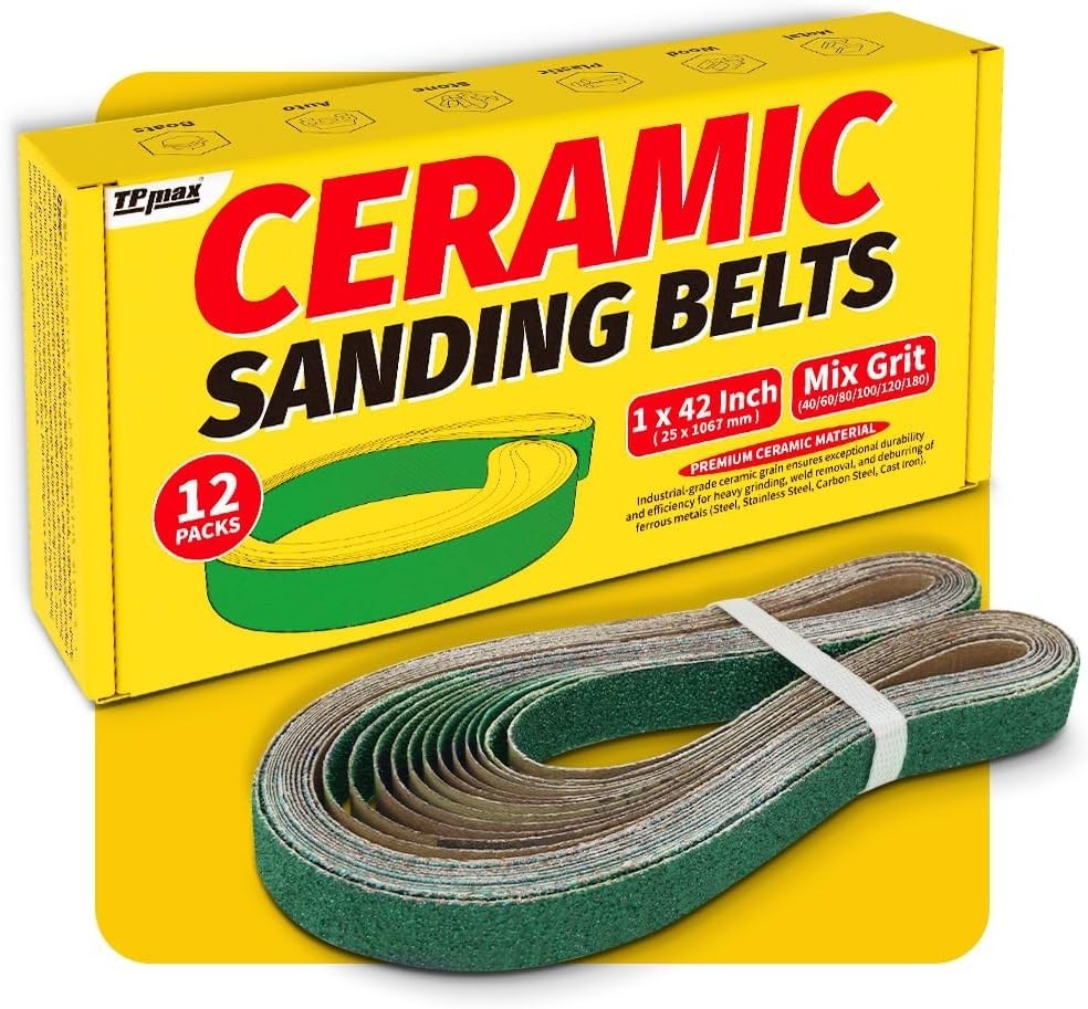 Bi-Directional Zirconia Sanding Belts 1×42 Inch – Complete Kit for Sharpening