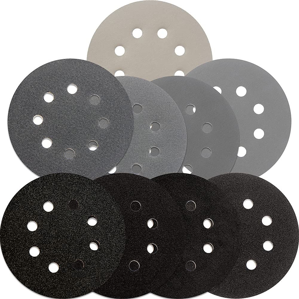 Tear-Resistant Hook & Loop Sandpaper Assortment – 54 Discs for Smooth Finishing