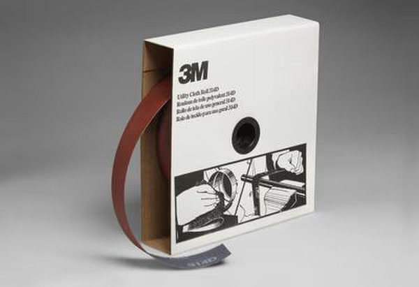 3M Utility Cloth Roll 314D, P400 J-weight, 1-1/2 in x 50 yd