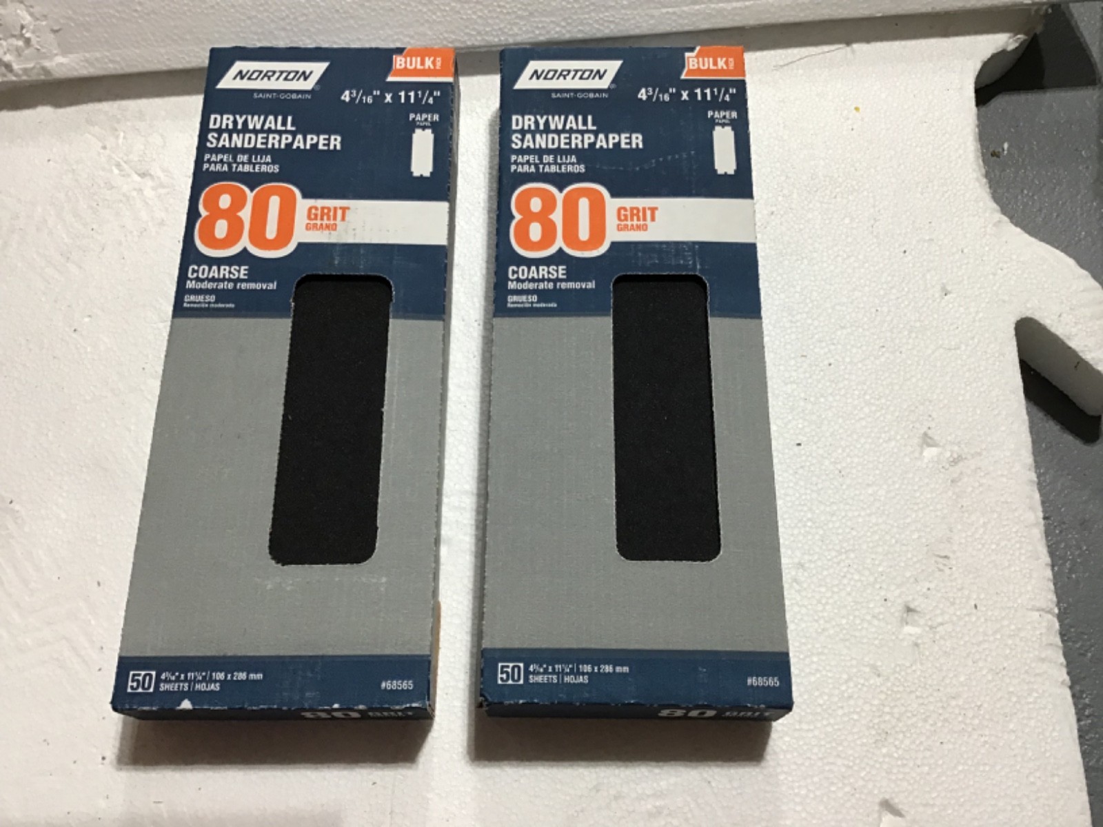 Norton Drywall Sand Paper 80 grit 50 pk.,,2 pkg. 100 sheets