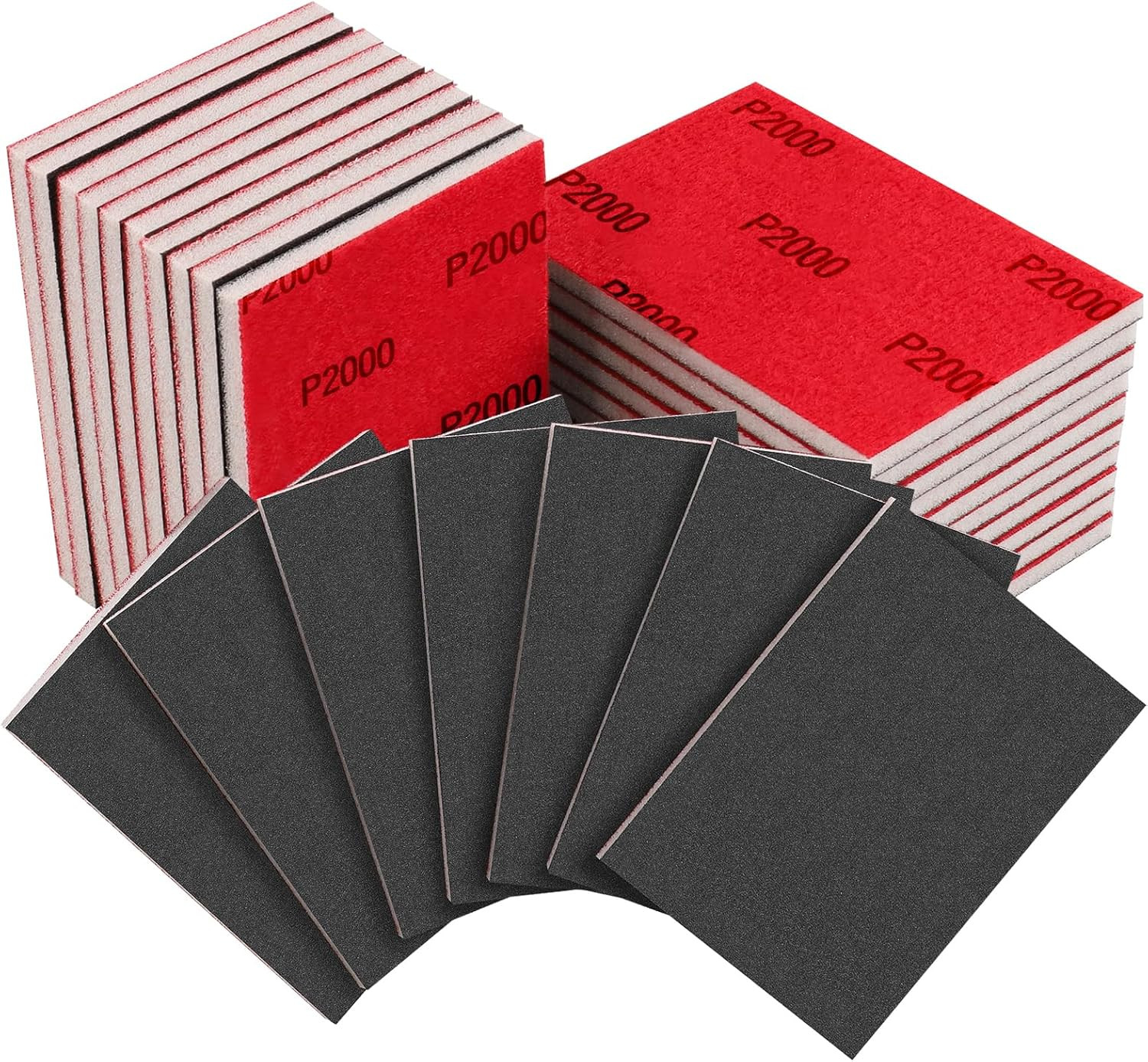20PCS 3 X 4 Inch 2000 Grit Sanding Sponge, Ultra Fine Sanding Sponges Pads, Soft