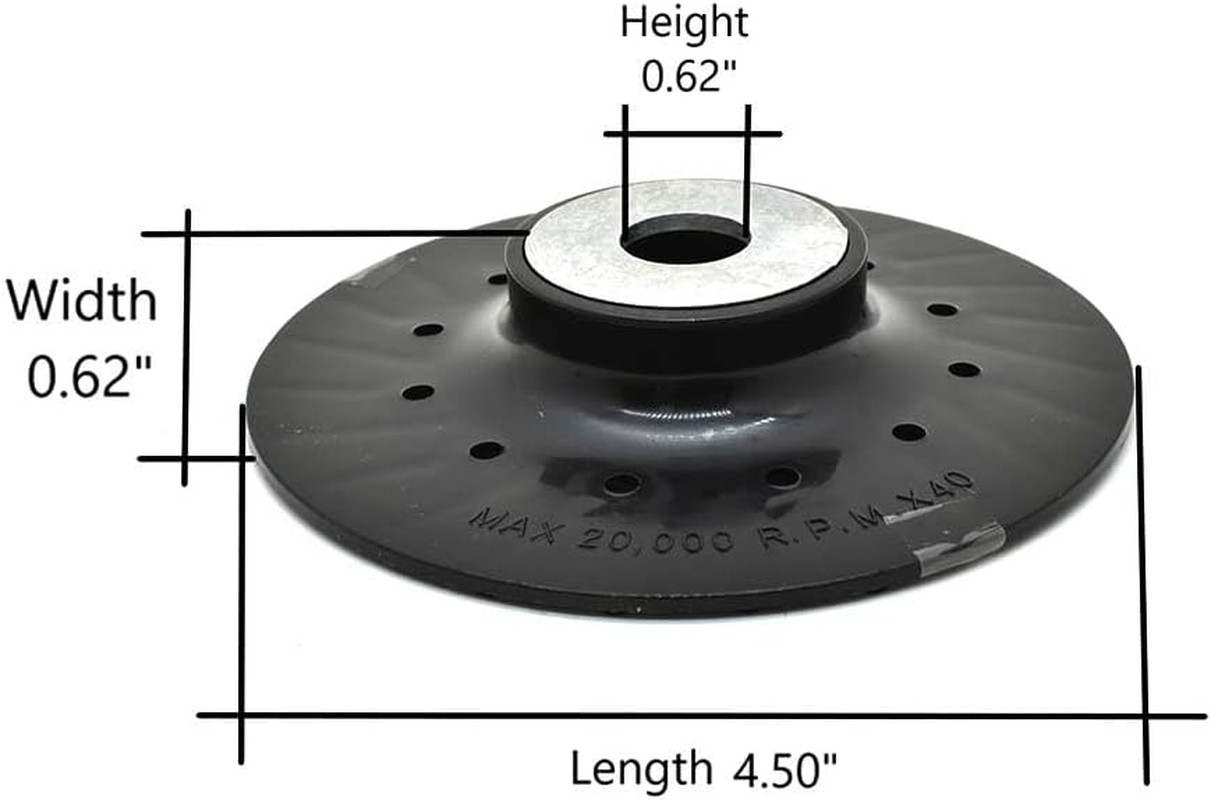 BP45 4.5 Inch Angle Grinder Backing Pad for Resin Fiber Disc with 5/8 Inch-11