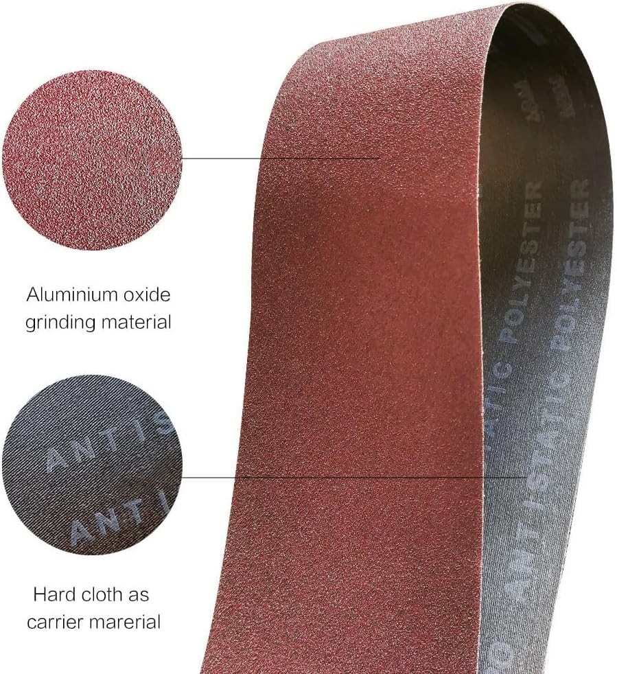 15-Piece Air-Powered 2-Inch Sanding Belts – Ideal for Wood & Metal Finishing