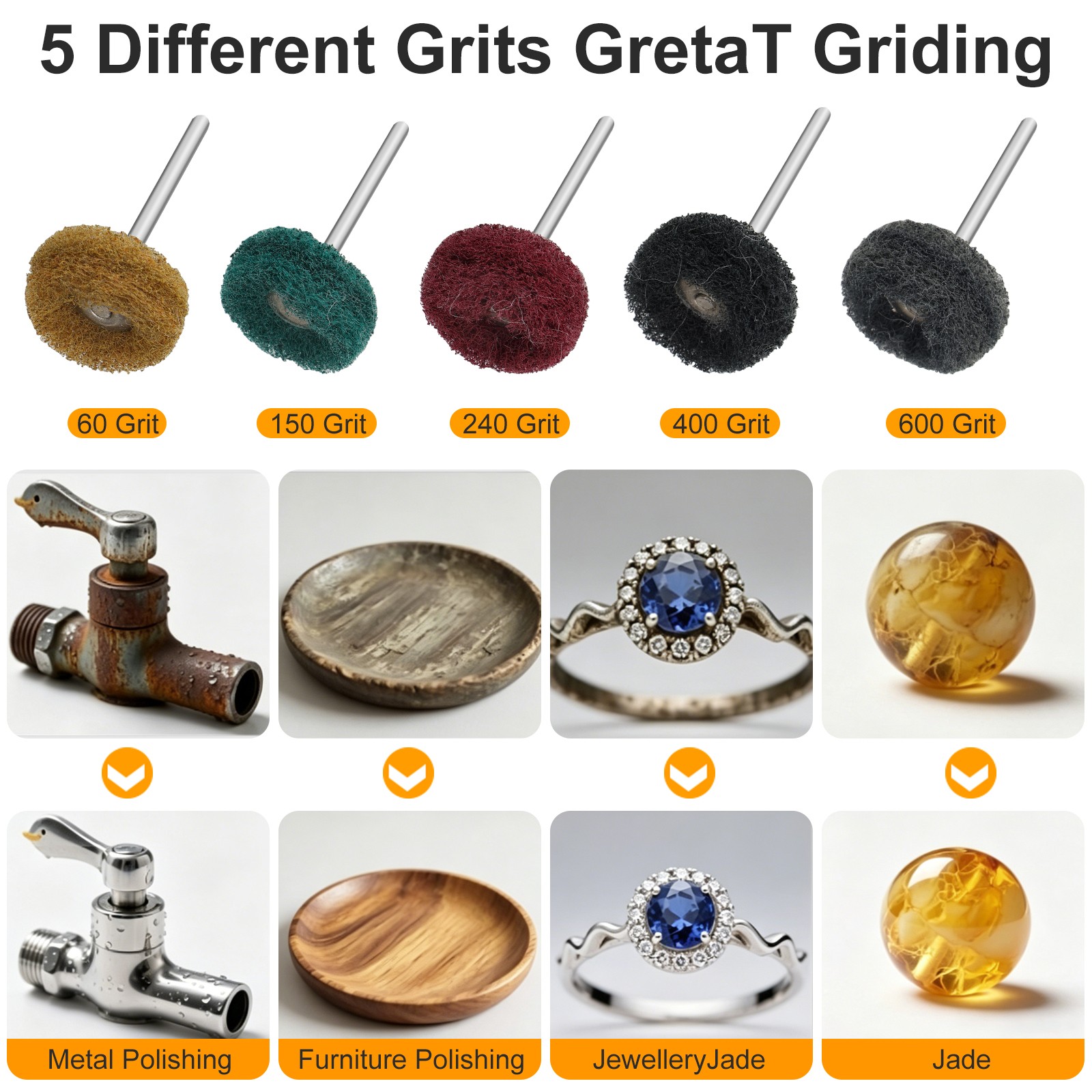 234PCS Polishing Buffing Wheel Kit for Dremel Rotary Tool Jewelry Glass Metal