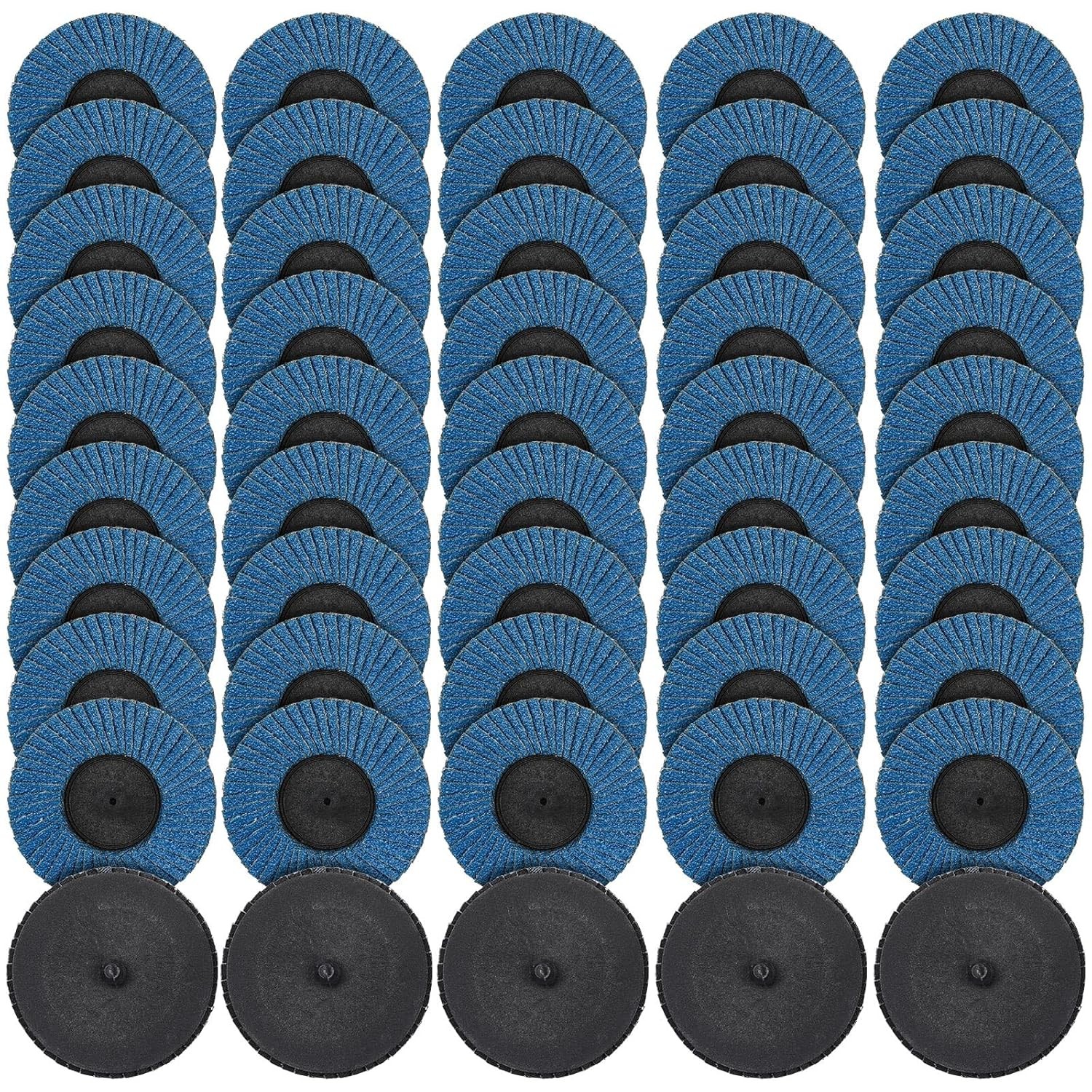 50Pack 3in Zirconia Alumina Flap Sanding Disc 40 Grit Coarse Grade For Grinding