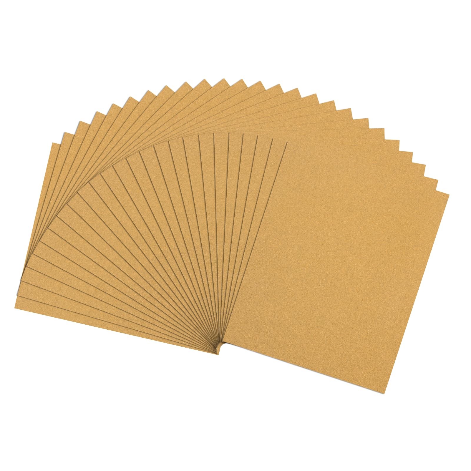 25 PCS 9×11 Inch Gold 150 Grit Sandpaper Alumina Abrasive Sanding Paper Wood