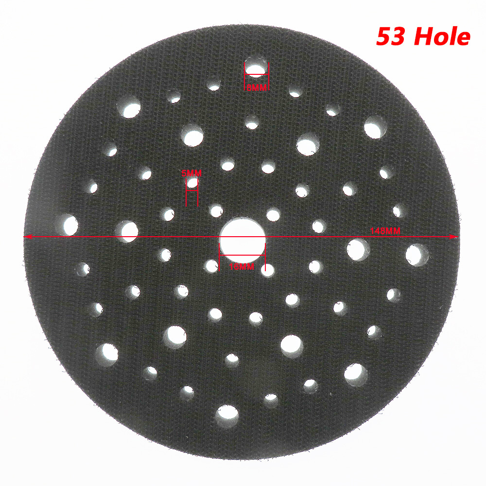 6″ 150mm Interface Pad 6/15/17/52/53/70 Hole Hook and Loop Soft Foam Pad Sander