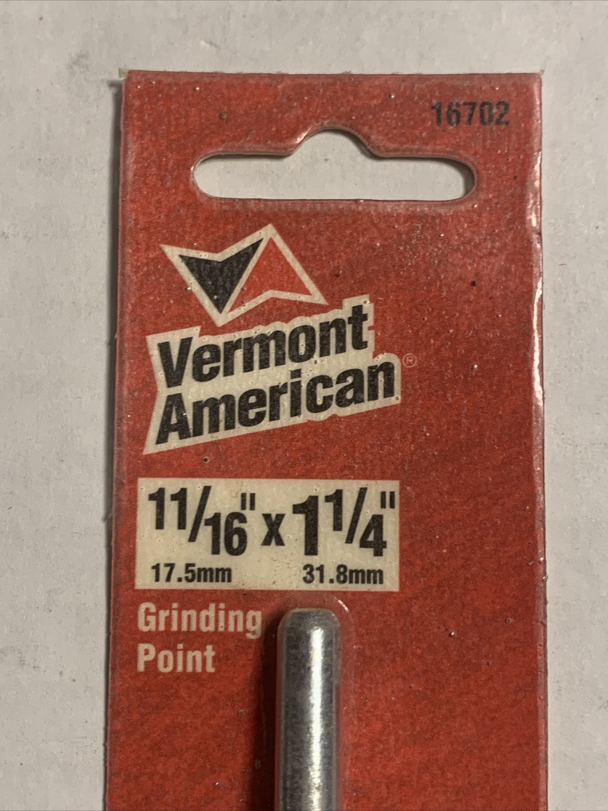 Vermont American 11/16 in x 1-1/4 in Grinding Bit Point #16702 with 1/4″ shank