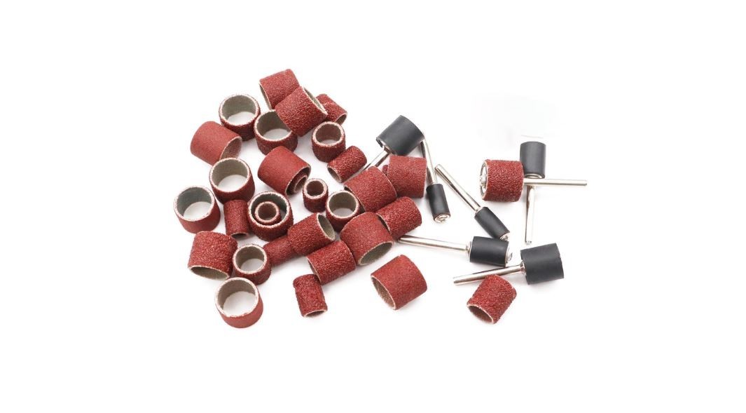 138PC Sanding Drum Set Rotary Tool Sanding Bands Mandrels 80 120 240 Grit