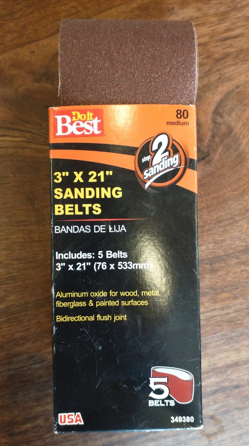 3″ x 21″ 80 Grit Dual Direction Sanding Belt (4-Pack) 349380 Do it Best