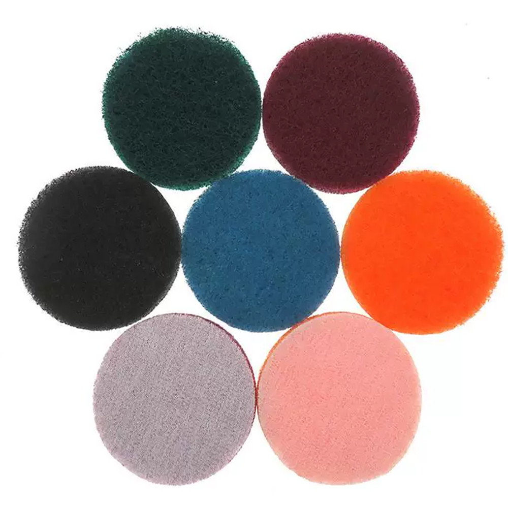 1″~5″ Nylon Fiber Scouring Pads Hook & Loop Abrasive Cleaning Pad 240~2000 Grit