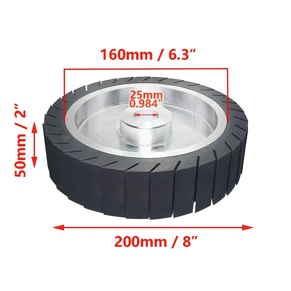 8″ 200x50mm Centrifugal Rubber Expansion Wheel Grinder Polisher Zirconia Sand