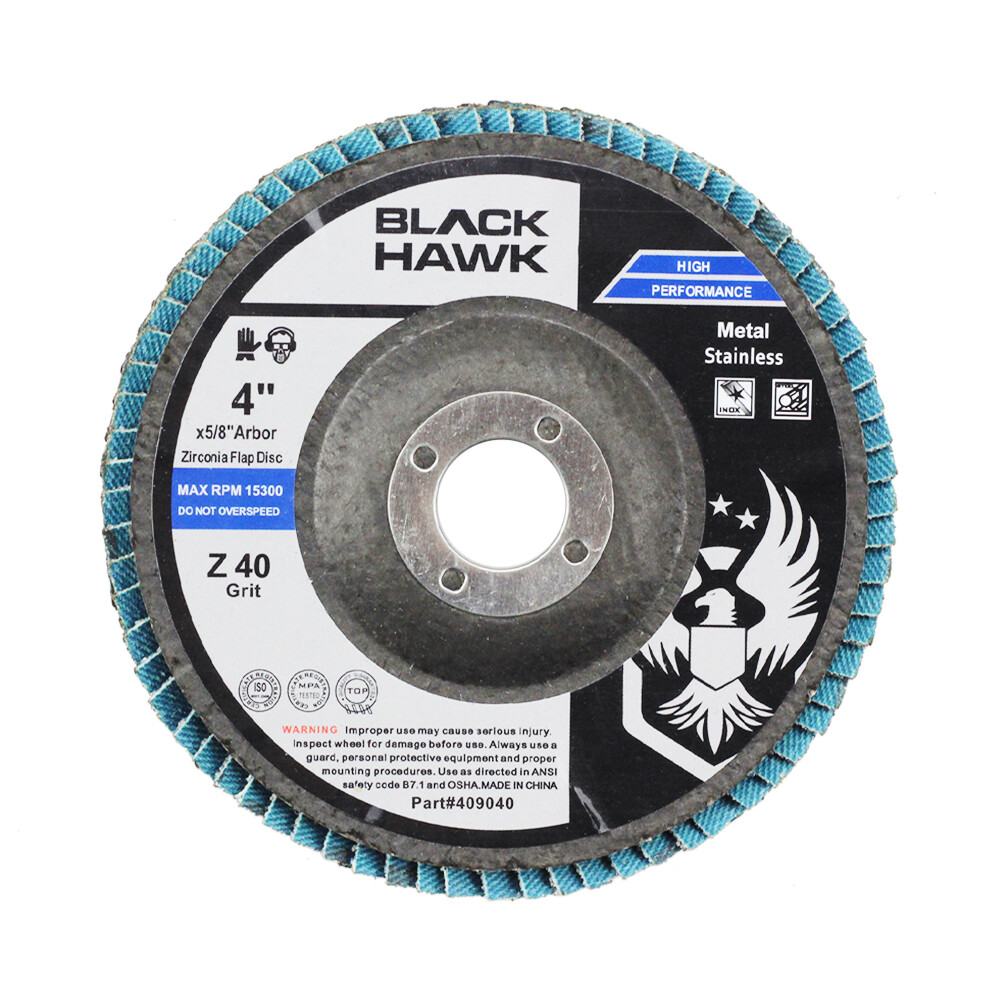 BHA 4″ x 5/8″ Zirconia Flap Discs Grinding Wheels for Angle Grinder – 5 Pack