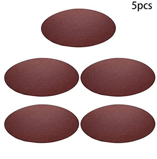 Efficient 12-Inch 100 Grit Sandpaper Discs with Self-Stick Adhesive – 5 Count