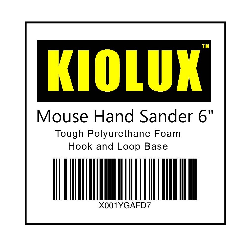 6 Inch Mouse Polyurethane Hand Sander – Hook And Loop PU Foam Block Tool