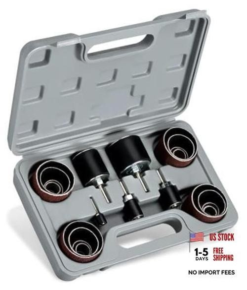 HILTEX 10342 Drum Sander Kit, 26 Pc Set, 1/8 & 1/4″ Drive Spindle Sander for