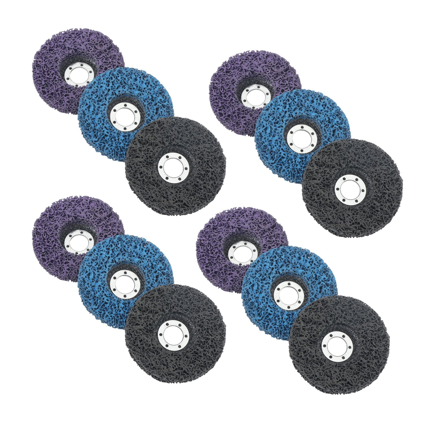 12 Pack: 4-1/2 x 7/8 Inch Diamond Grinding Discs Set 3 Colors for Angle Grinder