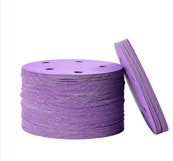 25/50PCS 6” 150mm Premium Ceramic Sanding Discs 6-Hole Hook & Loop P60-P800