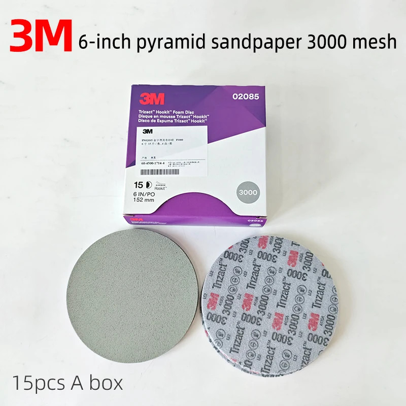 3M 02085 Trizact 6-Inch 3000-Grit Sandpaper For Ultra-Fine Grinding