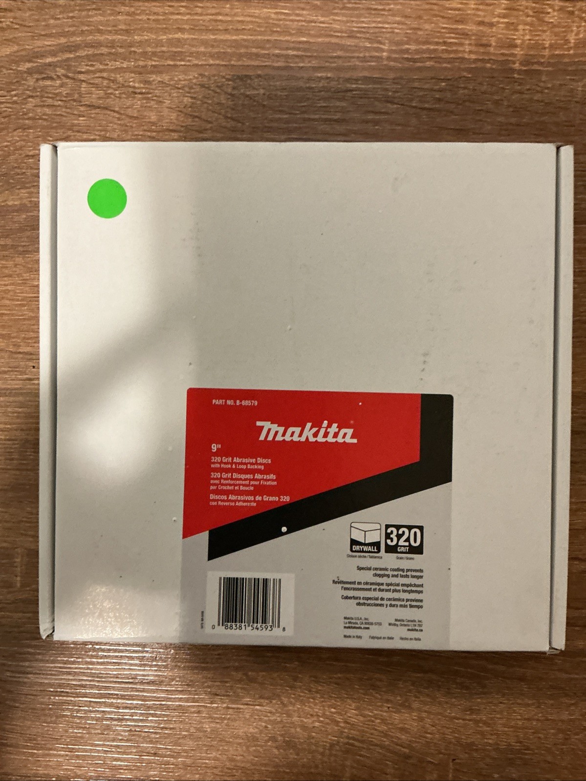 Makita B-68579 9″ Round Abrasive Disc, Hook & Loop, 320 Grit, 25/pk! BRAND NEW!