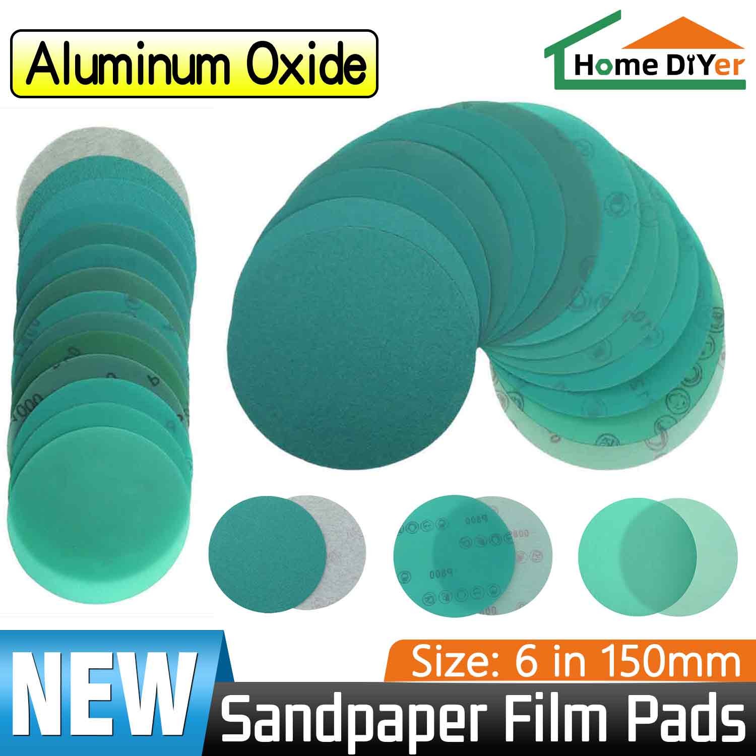 6in Sanding Discs 40-2000 Grit Wet Dry Sandpaper Hook Loop Orbital Sander Paper