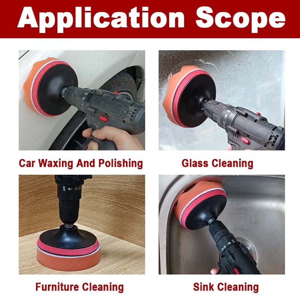 Car Polisher Pad Buffer Waxing Buffing Polishing Sponge Pads 2 In 3 In 4 In 5 In
