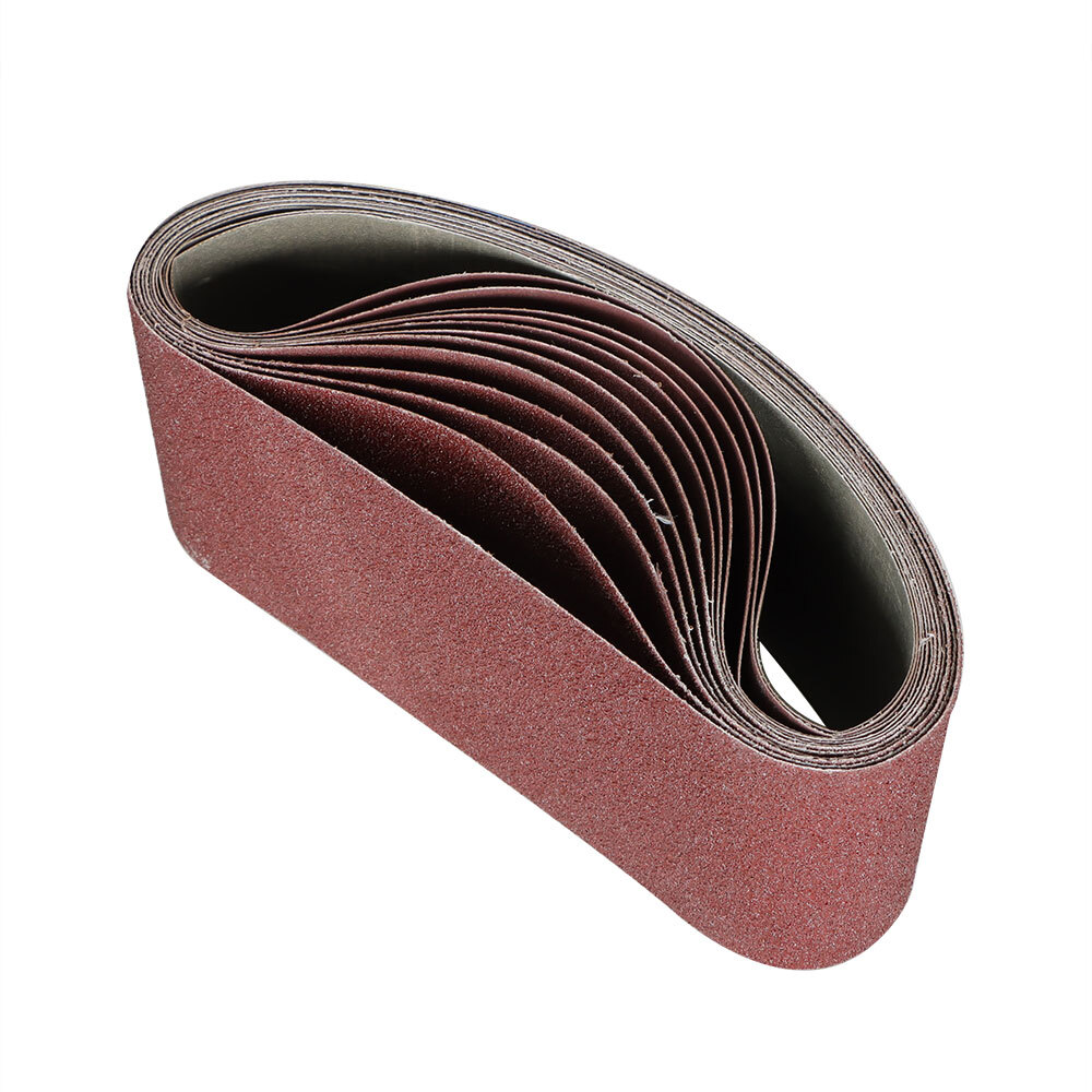 12PCS Grit Belt Sander Paper Sandpaper 4×24″ Sanding Belts 80 120 150 240 400 US
