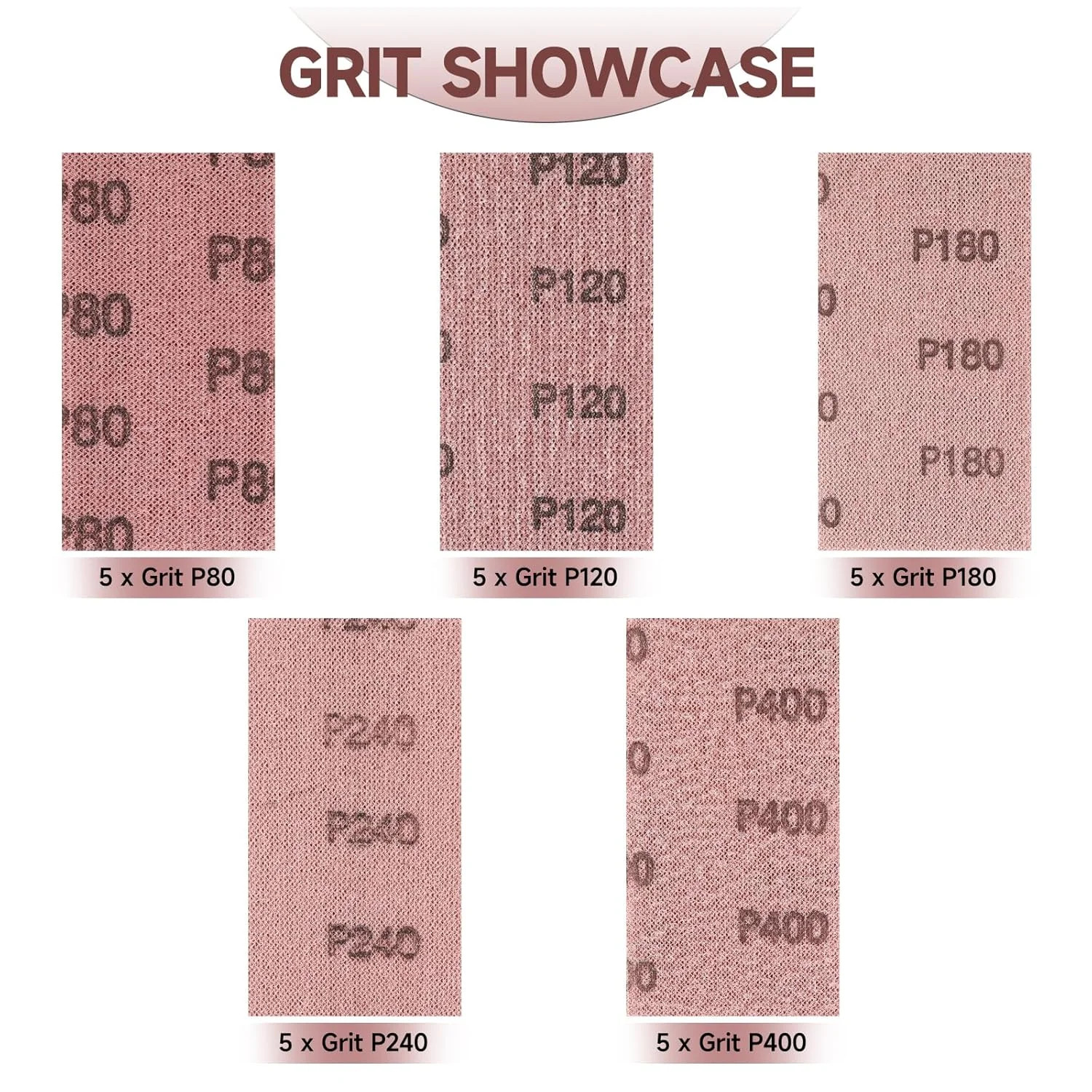 25 PCS Mesh Sandpaper, 2-3/4″ x 5″ Hook and Loop Net Sanding Sheets, Assorted Gr