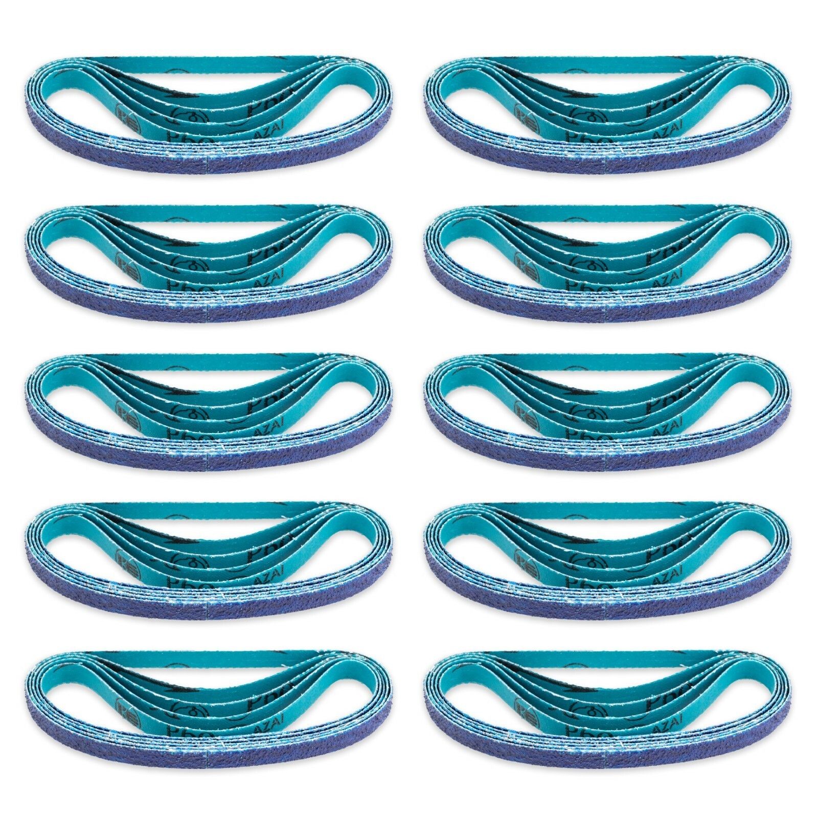 3/8” x 13” – 60 Grit Zirconia Sanding Belt for Air Sanders (50 Pack)