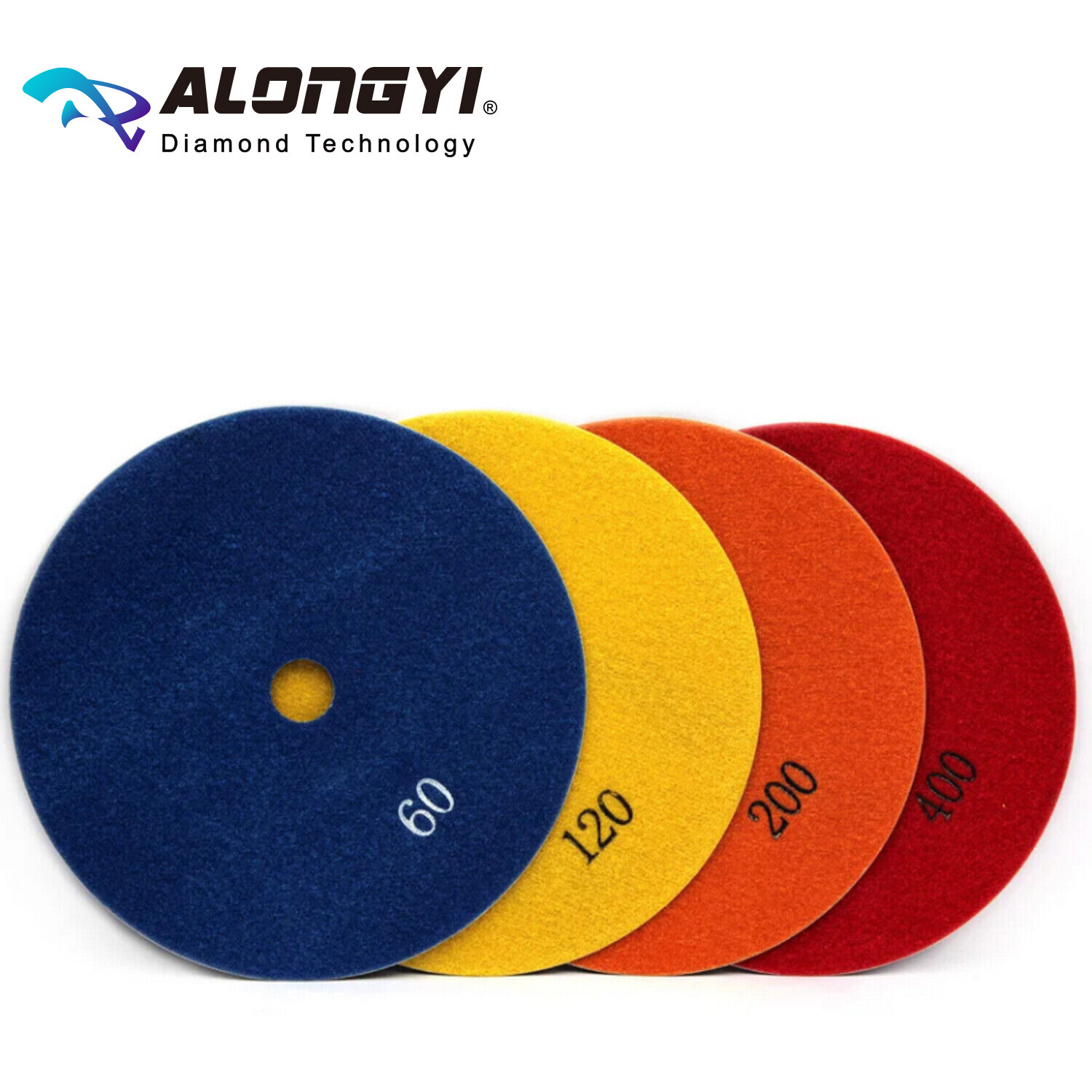 4Pcs 5″ Electroplated Flexible Diamond Grinding Disc Honing Pad Stone Glass