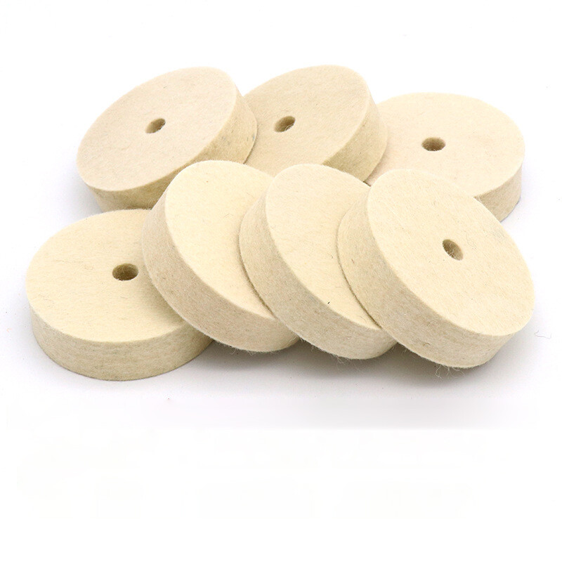 75x10mm Wool Polishing Wheel Buffing Pad Felt Grinding Disc For Wood Metal
