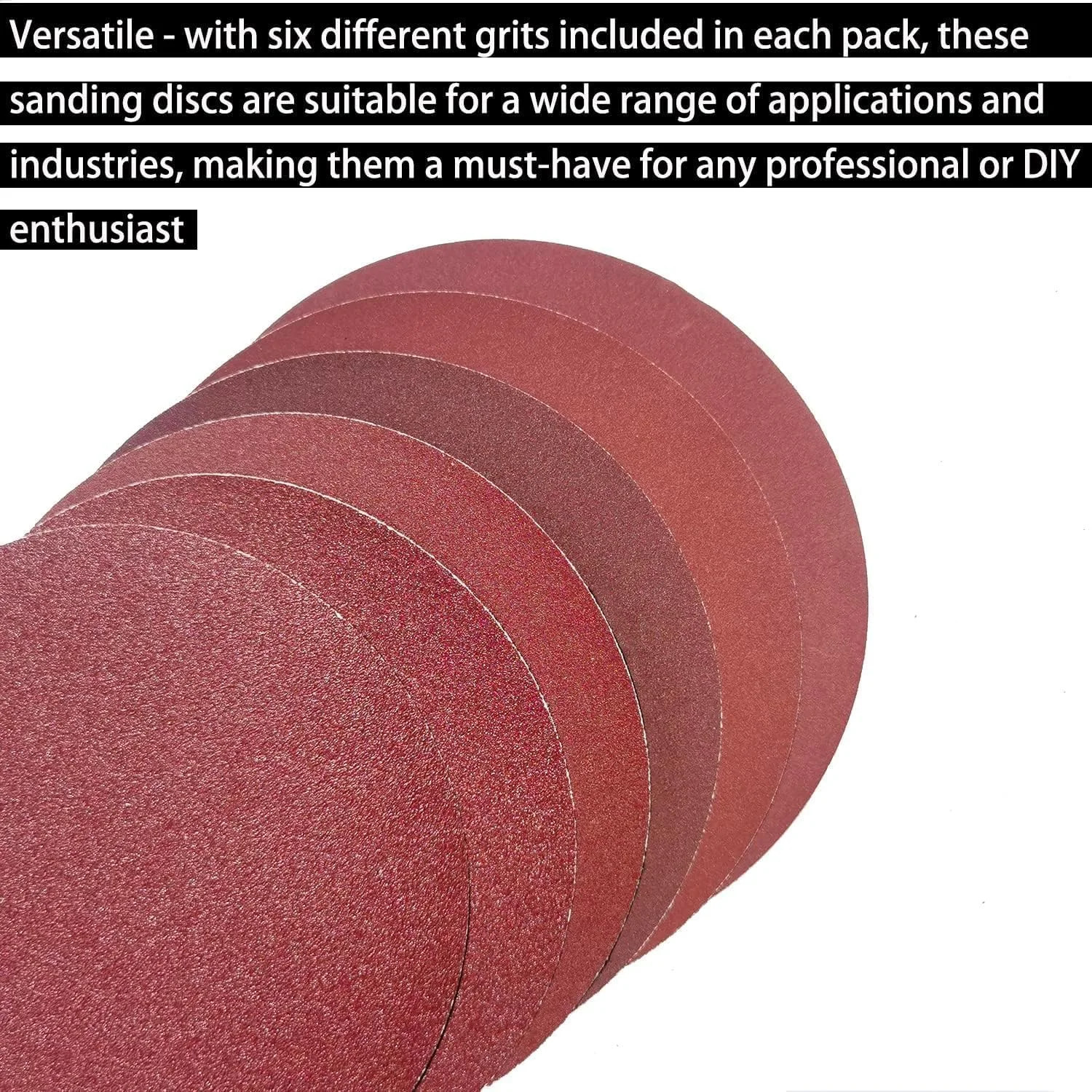 60 PCS 5″ PSA Sanding Discs-10 Each of 80, 100, 120, 180,240, 400 Grit – 5 Inch