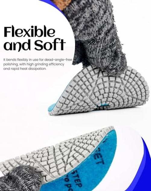 3 Step Marble Polishing Pads,4″ Diamond Granite Polishing Pads for Step 2