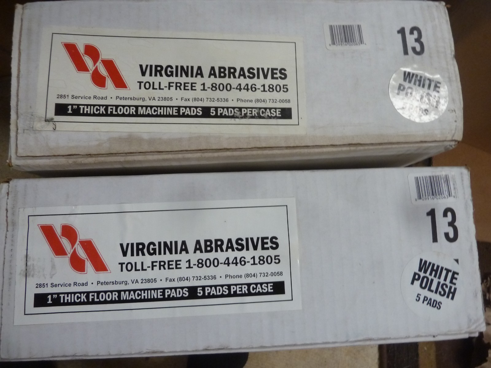 (10) Virginia Abrasives 13″ WHITE POLISH