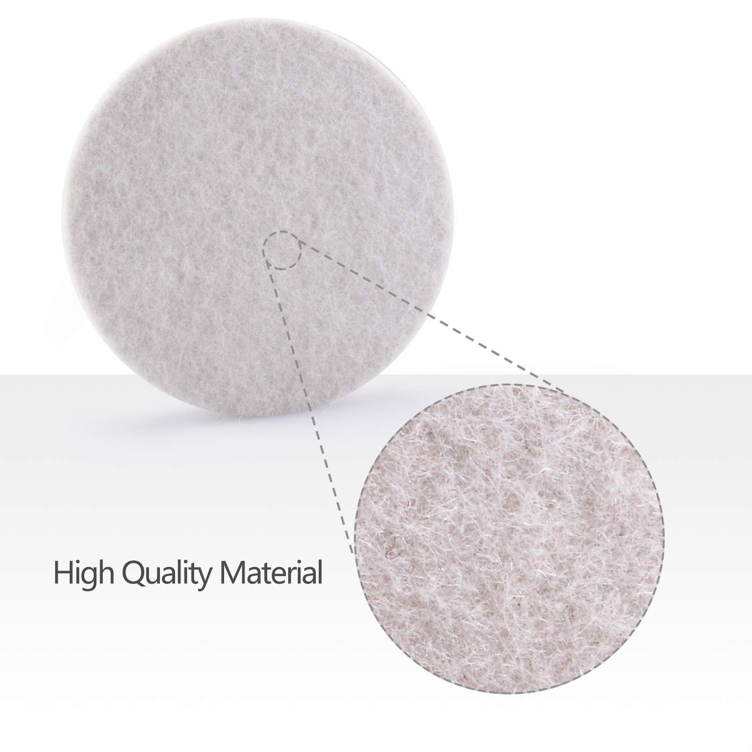 ZFE 5Inch Glass polishing Pads, 10Pcs Wool Felt Disc Glass Polishing Kit Buff…
