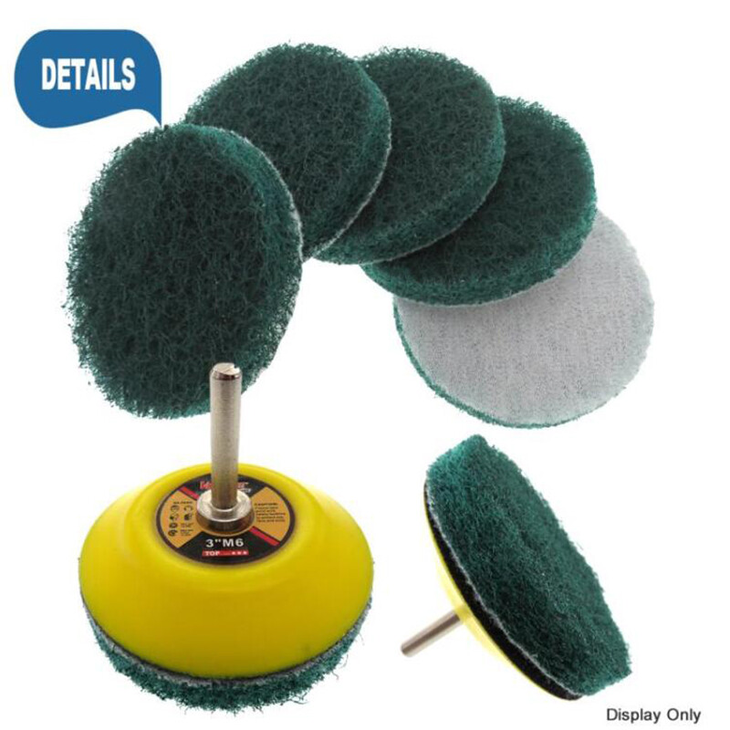 3″ Nylon Fiber Scouring Pad Hook & Loop 75mm Abrasive Cleaning Pad 240-3000 Grit