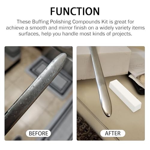 12 Oz. Buffing Polishing Cutting Compounds Kit – Green Fine/White Medium/Red