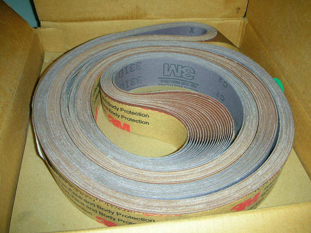 3M 331D 2 x 132″ Sanding Belts FilmLok Alum Oxide Resin Bond P120 Grit 10-BELTS!