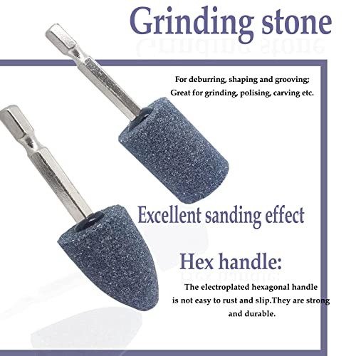 4pcs Metal Grinding Stone Set,Rotary Tool Grinding Stone Wheel Head with