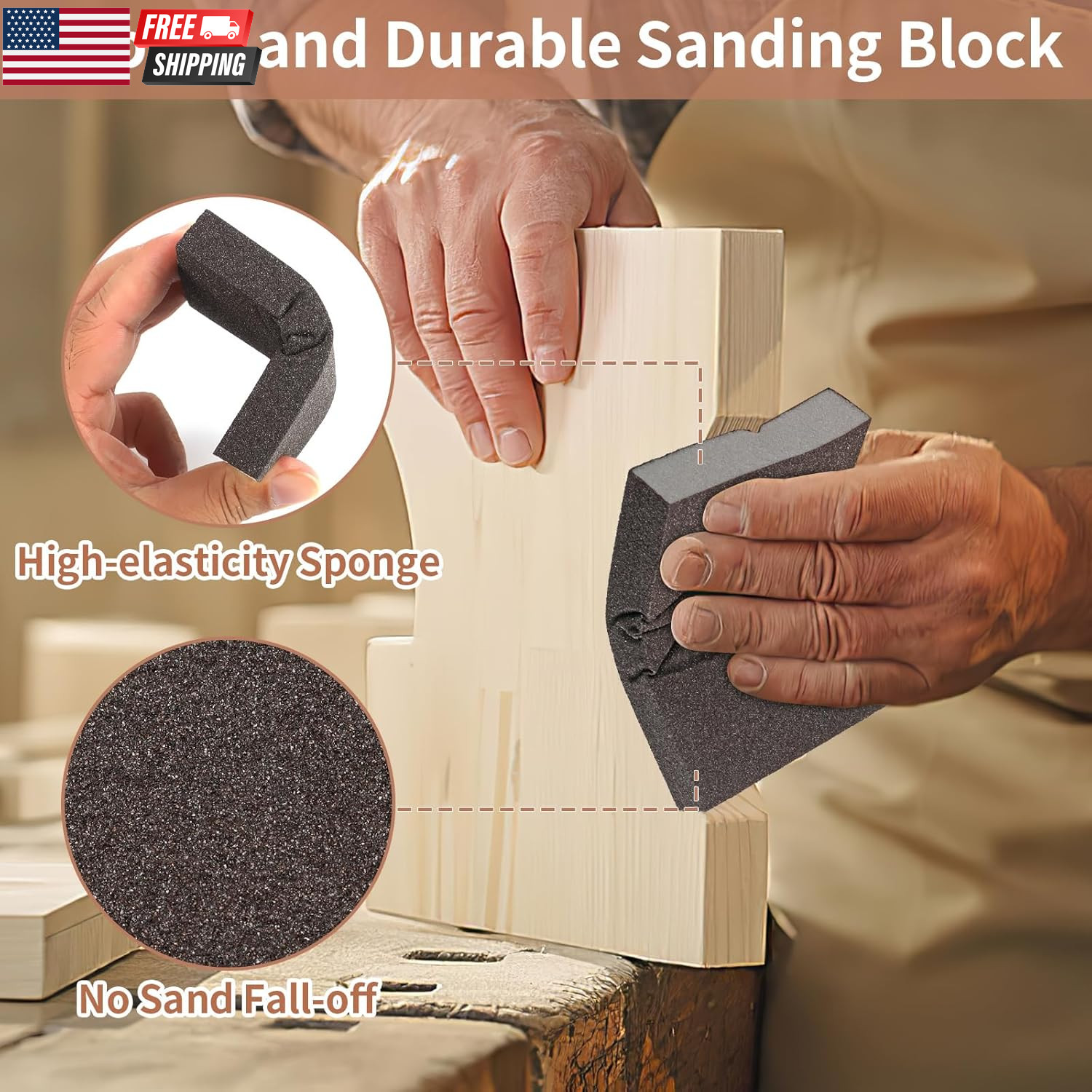 8 Pack Sanding Sponge, Sanding Blocks 60/80/120/220 Grit Assortment, Sand Paper