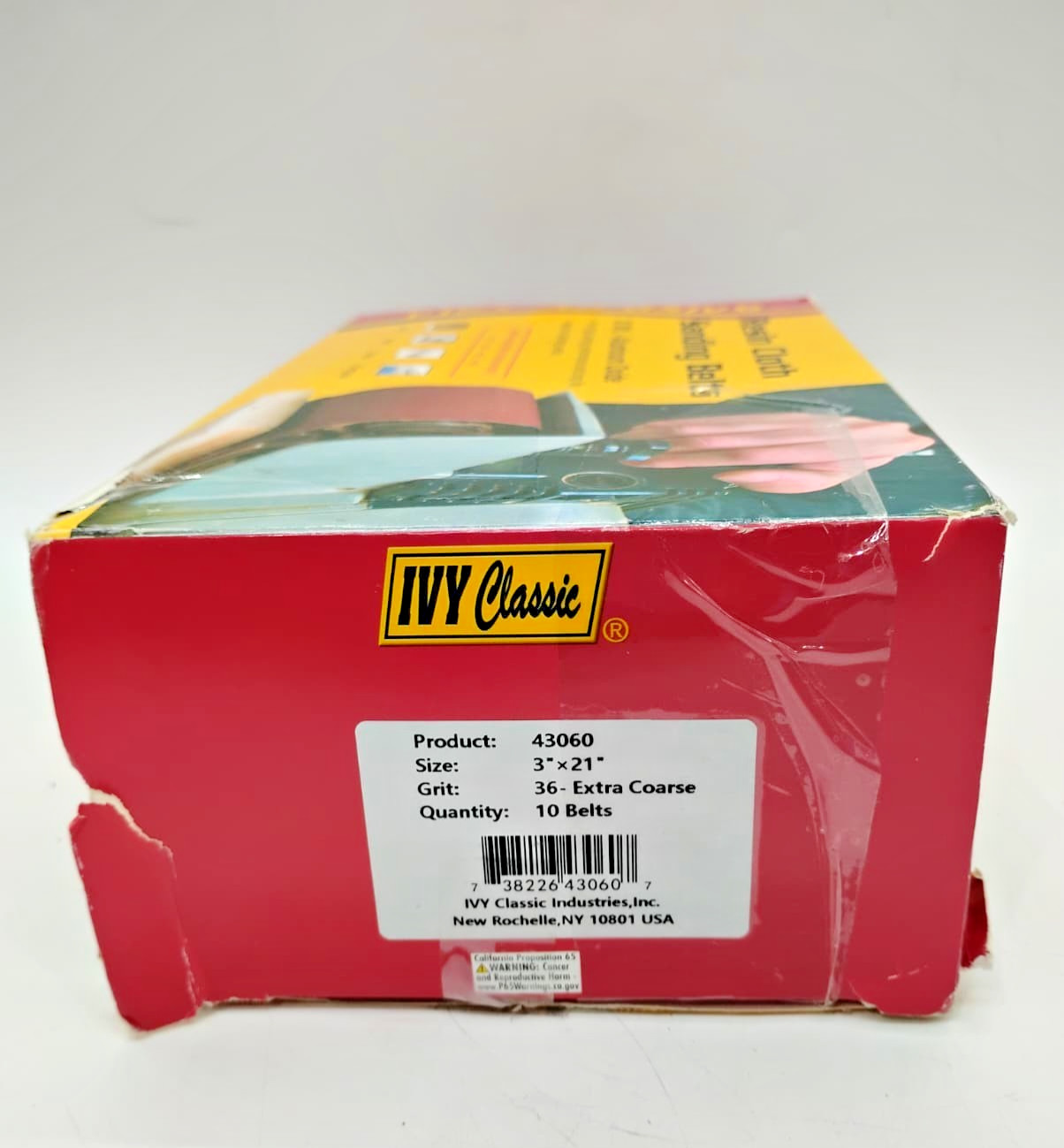 IVY Classic 3×21 Sanding Belts 36 Grit Extra Coarse Aluminum Oxide 10 Pack