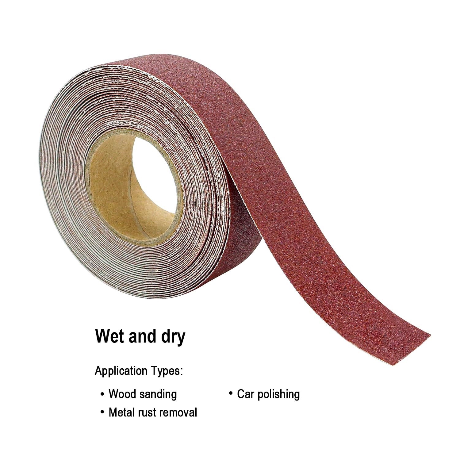 Abrasive Sanding Rolls 1 X 20ft X 5 Grits Abrasive Sandpaper Rolls For Finishin
