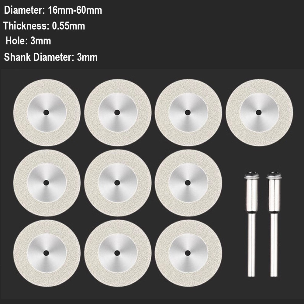 Ø 16-60mm Diamond Cutting Wheel Disc Cut Off Jade Stone Glass Metal Rotary Tool