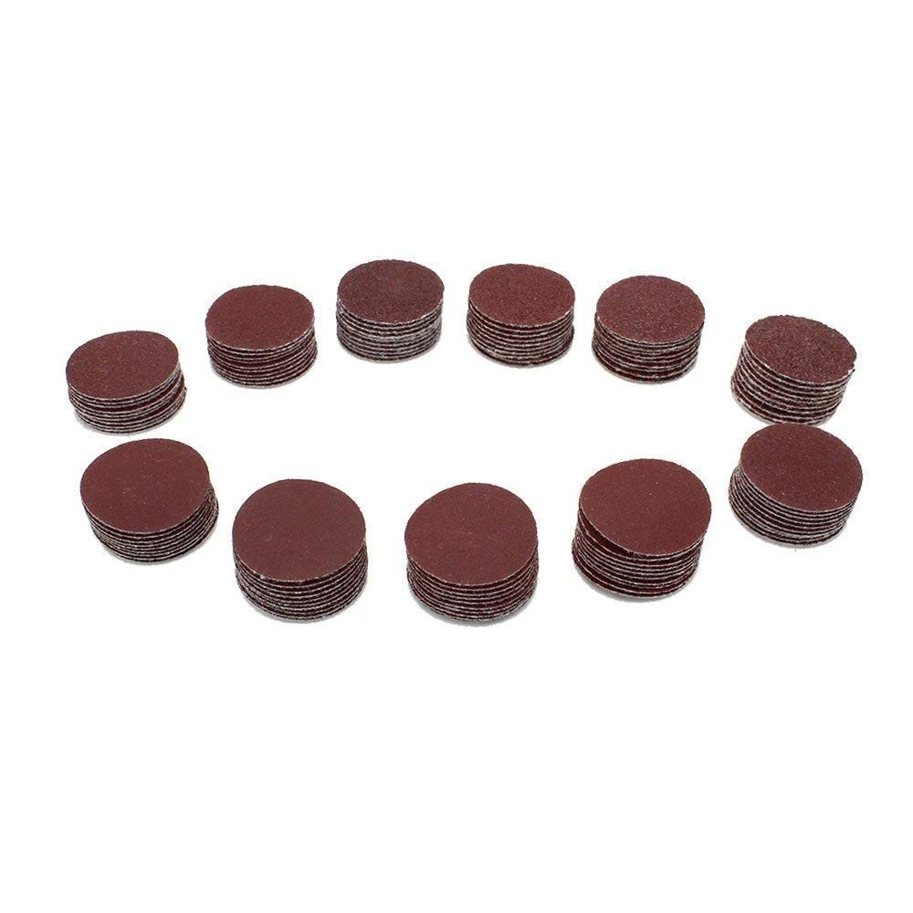 110pcs Sanding Discs with Polishing Pads – 1 Inch Brown Aluminum Oxide Abrasi…